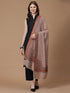Women's Melange Kani Border Wool Shawl